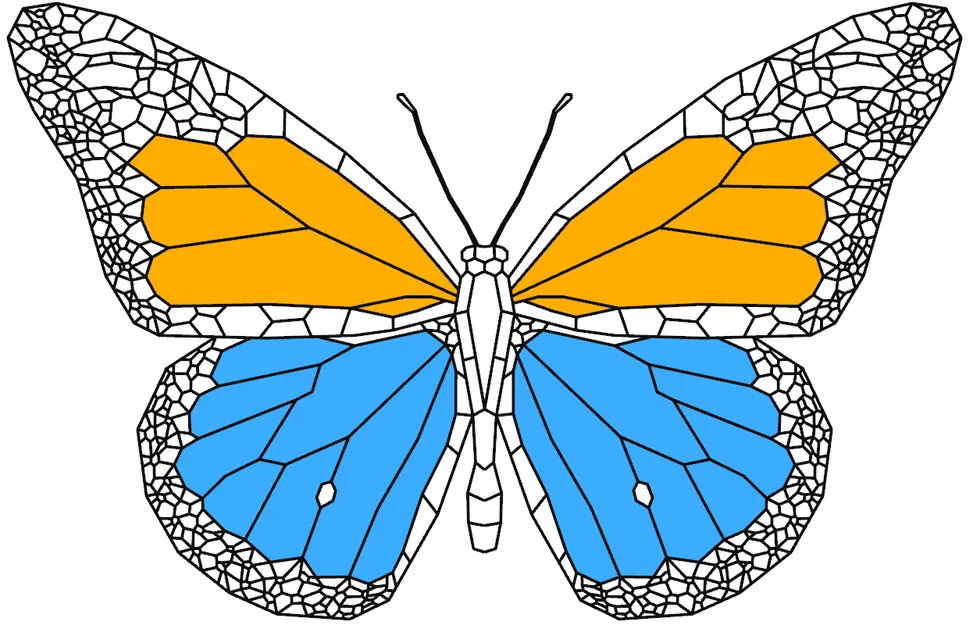 Mô hình bướm đa sắc (Multicolor Butterfly) in 3D nghệ thuật - Image 2