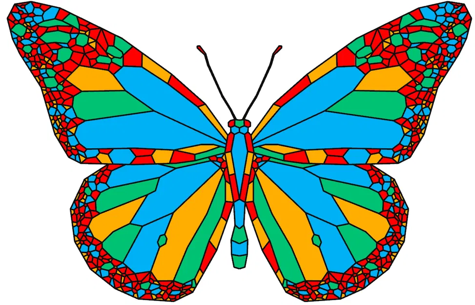 Mô hình bướm đa sắc (Multicolor Butterfly) in 3D nghệ thuật - Image 3