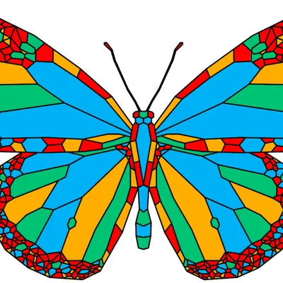 Mô hình bướm đa sắc (Multicolor Butterfly) in 3D nghệ thuật