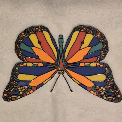 Mô hình con bướm 3D đối xứng nghệ thuật trang trí đẹp mắt