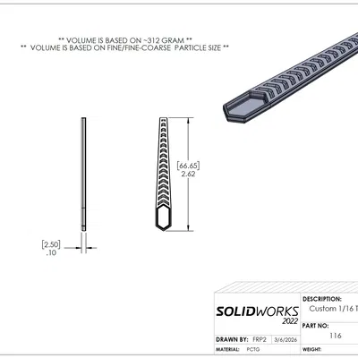Muỗng đo lường tùy chỉnh nhỏ, cỡ 1/16 TSP