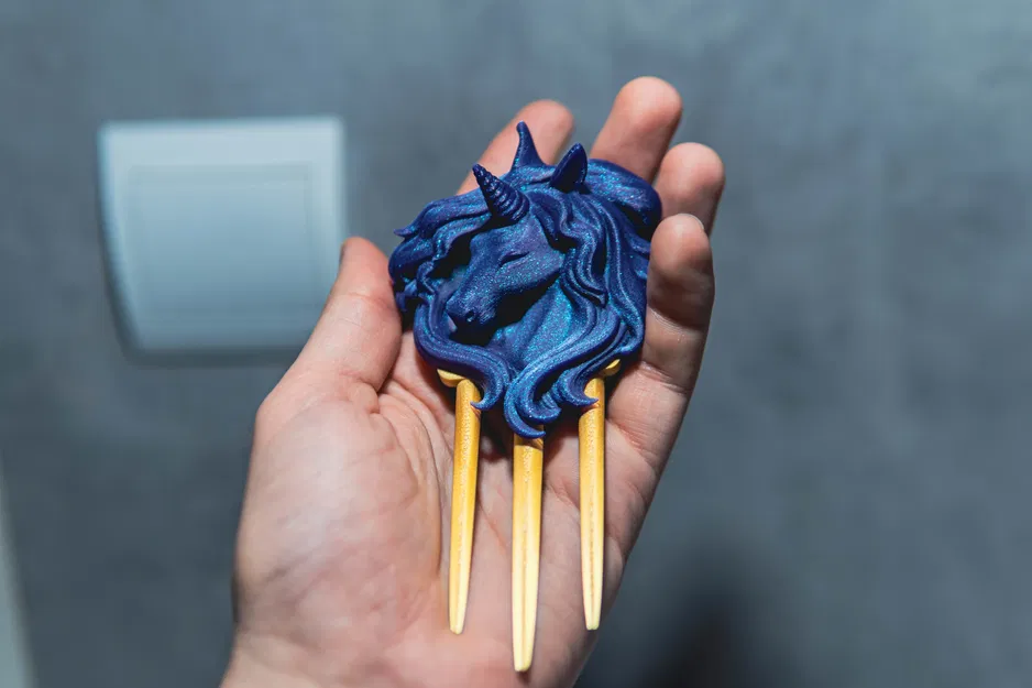 Trâm cài tóc hình Kỳ Lân (Unicorn Hair Stick) in 3D độc đáo - Image 1