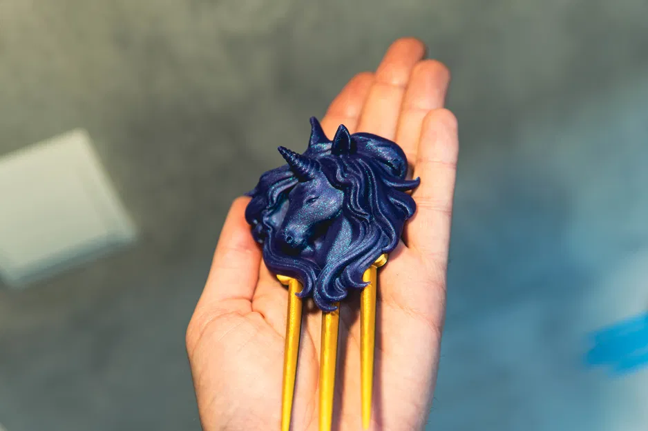 Trâm cài tóc hình Kỳ Lân (Unicorn Hair Stick) in 3D độc đáo - Image 2