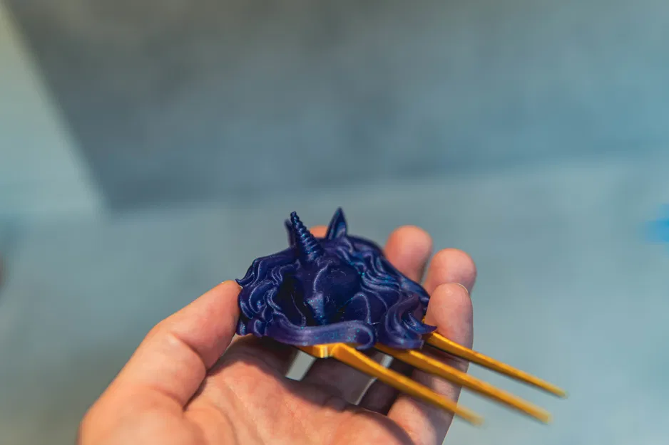 Trâm cài tóc hình Kỳ Lân (Unicorn Hair Stick) in 3D độc đáo - Image 3