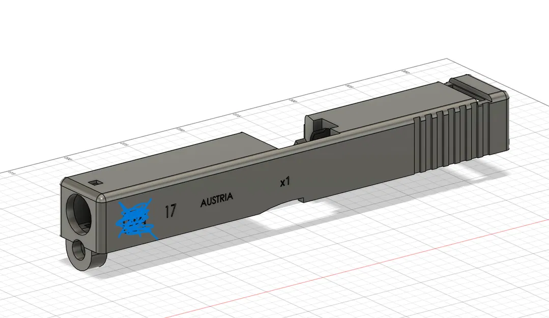 File thiết kế STEP cho Slide Airsoft G17 Gen3 tùy chỉnh - Image 1