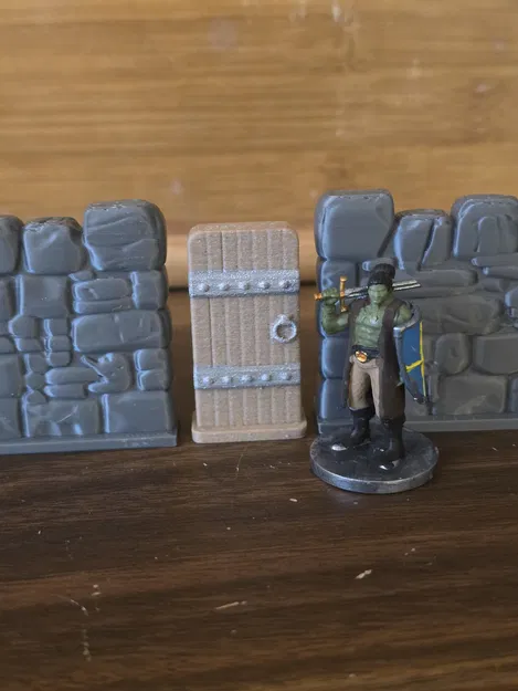 Mô hình cửa gỗ đứng (Standing Wood Door) - Image 1