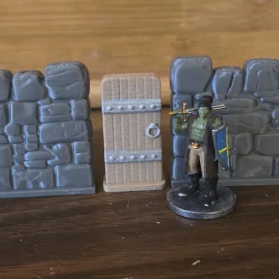 Mô hình cửa gỗ đứng (Standing Wood Door)