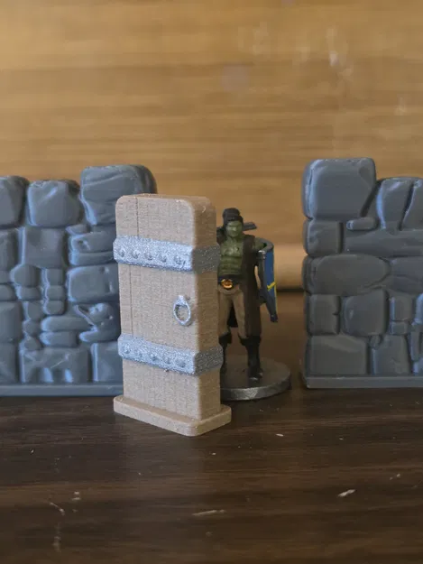 Mô hình cửa gỗ đứng (Standing Wood Door) - Image 2