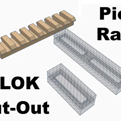 Mô hình M-LOK & Picatinny để tùy chỉnh các bản in 3D