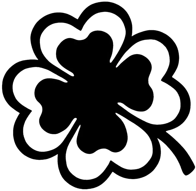 Miếng lót ly hình cỏ bốn lá may mắn (Coaster four-leaf clover) - Image 1