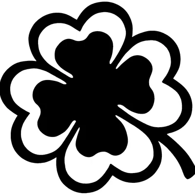 Miếng lót ly hình cỏ bốn lá may mắn (Coaster four-leaf clover)