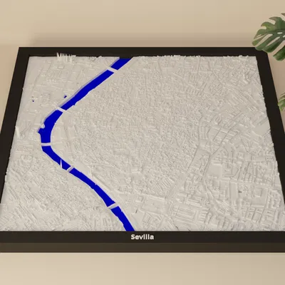 Sevilla, Tây Ban Nha - Mô hình địa hình 3D thu nhỏ