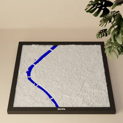 Sevilla, Tây Ban Nha - Mô hình địa hình 3D thu nhỏ