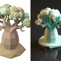 Mô hình cây Baobab phong cách Low Poly độc đáo cho máy in 3D - Thumbnail 1