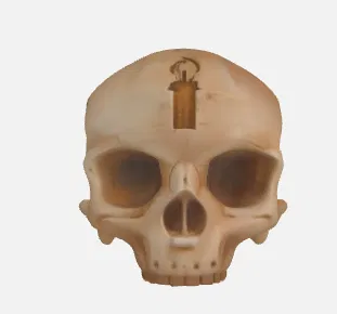 Mô hình 3D đầu lâu Grunt Birthday Skull từ Halo - Image 1