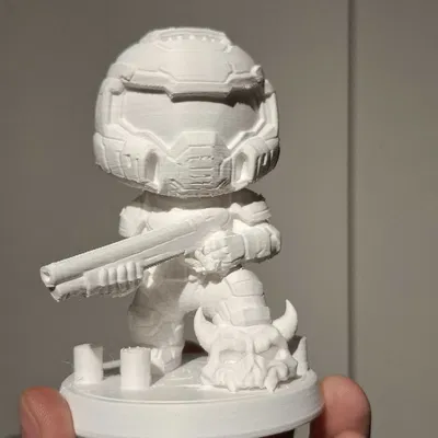 Mô hình Doomguy Chibi - Tượng trang trí 3D siêu dễ thương cho game thủ