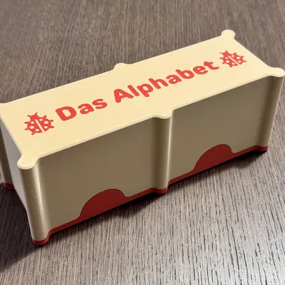 Bảng chữ cái (Das Alphabet) - Thẻ học chữ xúc giác phong cách Montessori