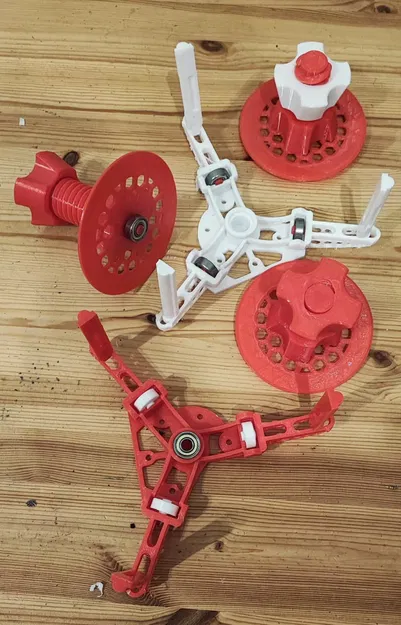 Giá đỡ cuộn in nằm ngang với cơ chế tháo nhanh và 4 vòng bi 608 - Image 1