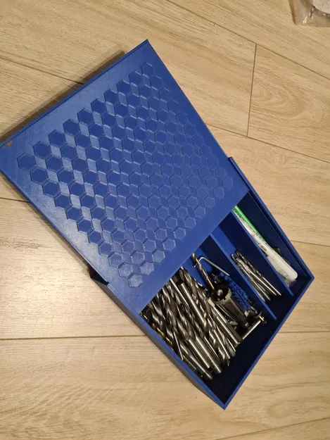 Hộp đựng mũi khoan và dụng cụ 3 ngăn tiện lợi - Thiết kế 3D in dễ dàng - Image 3