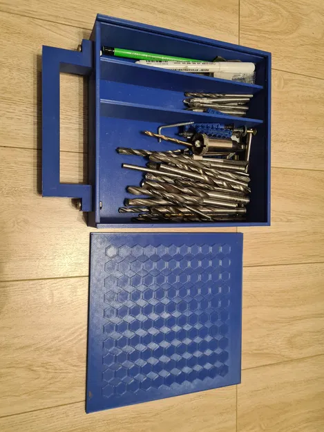 Hộp đựng mũi khoan và dụng cụ 3 ngăn tiện lợi - Thiết kế 3D in dễ dàng - Image 4