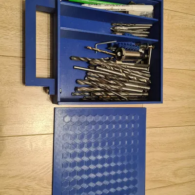 Hộp đựng mũi khoan và dụng cụ 3 ngăn tiện lợi - Thiết kế 3D in dễ dàng