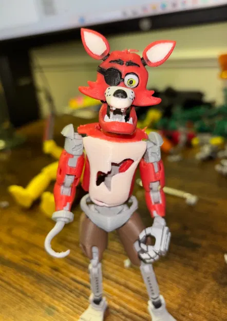 Mô hình Foxy Dummy 13 FNAF 1 - Action Figure in 3D cực chất - Image 3