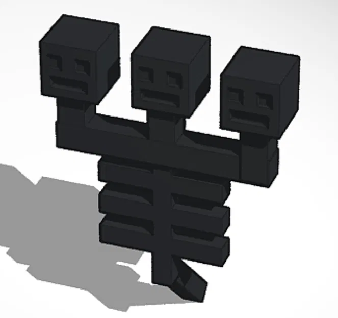 Mô hình 3D Derpy Wither - Phụ kiện trang trí độc lạ cho fan Minecraft - Image 1