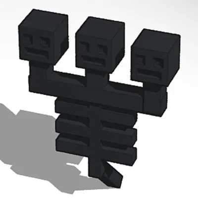 Mô hình 3D Derpy Wither - Phụ kiện trang trí độc lạ cho fan Minecraft
