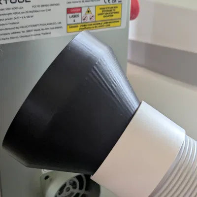 Bộ chuyển đổi ống thoát khí 3 inch từ Glowforge Aura sang máy lọc khói XTool F1 hoặc AP2