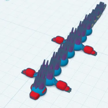 Mô hình rồng thằn lằn gai linh hoạt (Spiked Articulated Lizard Dragon)