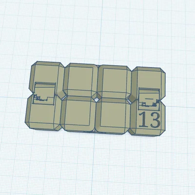 Mô hình Infinity Cube khắc số 13 thư giãn độc đáo