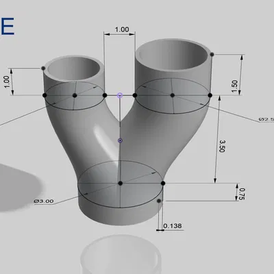 Đầu nối ống hình chữ Y (Y Pipe/Hose Fitting) có thể tùy chỉnh tham số