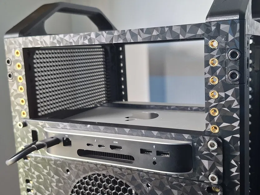 Giá treo rack 10 inch cho M1 Mac Mini kèm lỗ luồn cáp nguồn - Image 2
