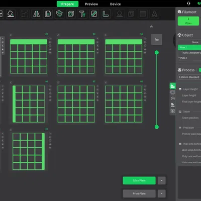Đế Gridfinity cho bàn làm việc Husky 52 - 2 ngăn kéo (dành cho máy in khổ nhỏ)