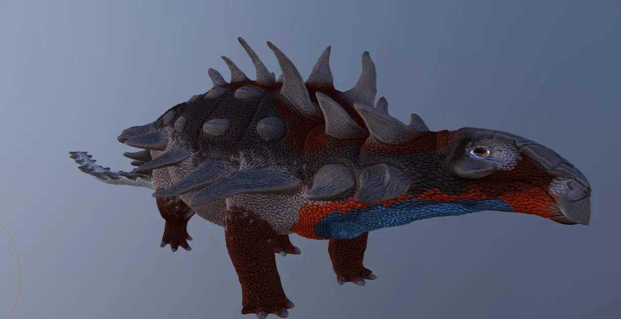 Mô hình 3D Horshamosaurus – Khủng long bọc giáp tiền sử chi tiết - Image 3