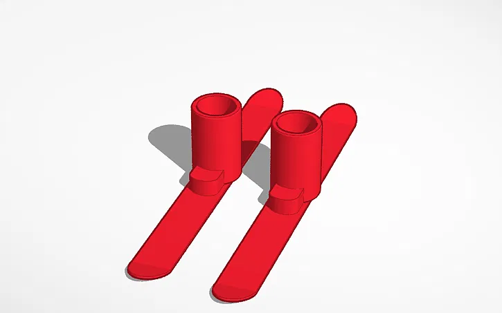 Mô hình ván trượt tuyết ngón tay (Finger Skis) cực chất để in 3D - Image 1