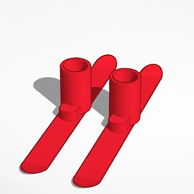 Mô hình ván trượt tuyết ngón tay (Finger Skis) cực chất để in 3D