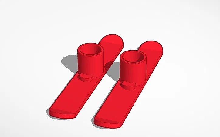 Mô hình ván trượt tuyết ngón tay (Finger Skis) cực chất để in 3D - Image 2