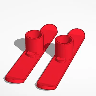 Mô hình ván trượt tuyết ngón tay (Finger Skis) cực chất để in 3D