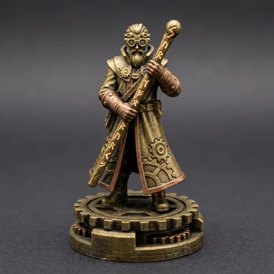 Mô hình 3D Steampunk Wizard - Phù thủy phong cách cơ khí ấn tượng