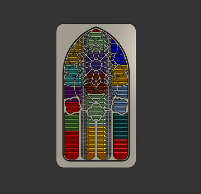 Hộp đựng mẫu nhựa 3D Stained Glass Swatch Box tinh tế - Image 1