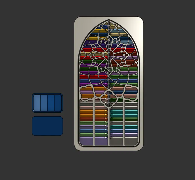 Hộp đựng mẫu nhựa 3D Stained Glass Swatch Box tinh tế - Image 3