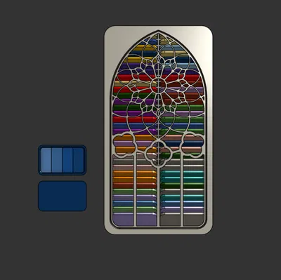 Hộp đựng mẫu nhựa 3D Stained Glass Swatch Box tinh tế