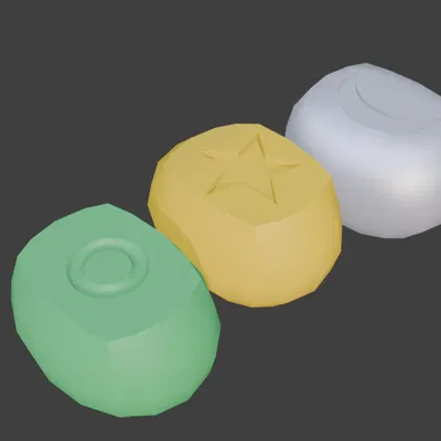 Bộ khuôn in 3D hình đá cho bé (Bộ 3 món: Ngôi sao, Mặt trăng, Hình tròn)