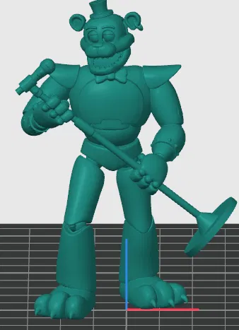 Mô hình 3D Glamrock Freddy chi tiết cực đẹp cho fan FNAF - Image 1