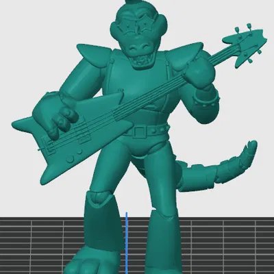 Mô hình 3D Montgomery Gator (Monty) từ game Five Nights at Freddy's