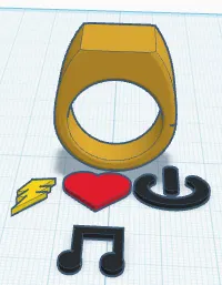 Nhẫn 3D tùy chỉnh logo cá nhân - Tự thiết kế phụ kiện độc đáo - Image 1