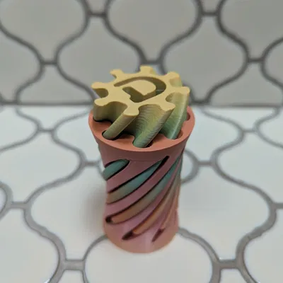 Đồ chơi Fidget xoắn ốc Vortex hình chữ D