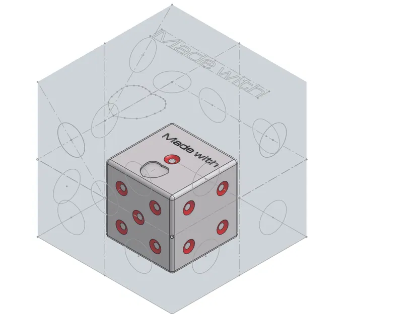 Mẫu in 3D xúc xắc 6 mặt (6-Faced Die) nhỏ gọn, dễ in - Image 1