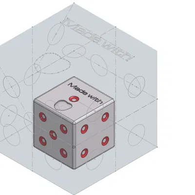 Mẫu in 3D xúc xắc 6 mặt (6-Faced Die) nhỏ gọn, dễ in